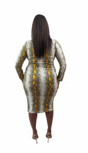 Load image into Gallery viewer, Snakeskin Midi Dress - Curvy
