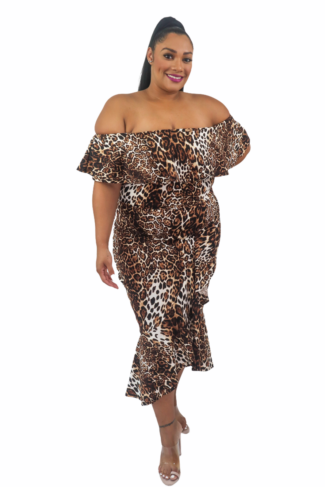 Purr-ty Leopard Dress - Curvy