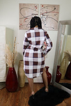 Load image into Gallery viewer, Coffee Plaid Shirt Dress
